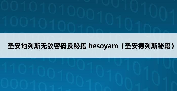 圣安地列斯无敌密码及秘籍 hesoyam（圣安德列斯秘籍） 